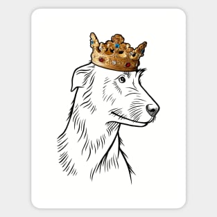 Irish Wolfhound Dog King Queen Wearing Crown Sticker